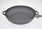Preview: 36 cm Pfanne Bräter aus Gusseisen ohne Deckel, Schmortopf Ofenpfanne
